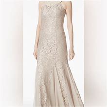 R & M Richards Dresses | R & M Richards Lace Gown Mother Of Bride Formal Dress With Pearls 10 | Color: Cream | Size: 10