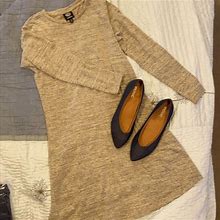 Bobeau Dresses | Knit Dress | Color: Gray/Tan | Size: Xs