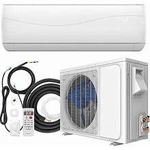 12000BTU MINI Split Air Conditioner & Heater, Saving Energy Wall-Mounted Ductless AC Unit With 1 Ton Heat Pump, Ductless Inverter System And Installa