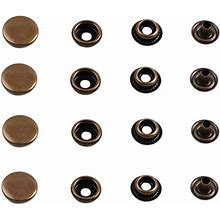 80 Pcs Snap Fasteners Set Marine Grade Copper Buttons Snap Stud Cap Socket Set, 15 mm In Diameter (Copper 20 Sets)
