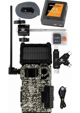SPYPOINT Link-Micro-S-LTE Solar Cellular Trail Camera With LIT-10 Battery, Micro SD Card, Card Reader, And Mount (Link-Micro-S-LTE-V)