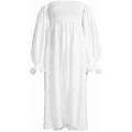 Sleeper Women's Atlanta Smocked Linen Dress - White - Size Medium