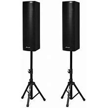 Set Of 2 Sonart 2000W Bi-Amplified Speakers PA System