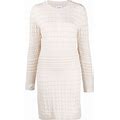 Barrie - Knitted Cashmere Mini Dress - Women - Cashmere - S - Neutrals