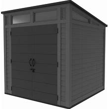 Suncast 7-Ft X 7-Ft Modern Resin Storage Shed (Floor Included) In Gray | BMS7780