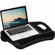 Lapgear XL Laptop Lap Desk With Dual Mouse Pads And Wrist Rest, Left-Handed And Right-Handed - Black - Fits Up To 15.6 Inch Laptops - Style No. 45592