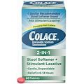 Colace 2-In-1 Tablets Stool Softener & Stimulant Laxative, 60 Ea (Pack Of 4)