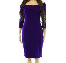 Lauren By Ralph Lauren NEW Purple Plum Women's Size 0 Sheath Dress