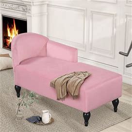House Of Hampton® Jelicia 58" Velvet Sleeper Velvet In Pink | 28.6 H X 58 W X 24.5 D In | Wayfair Sofas 1B195dea9cb374d2faeeb9e48be9c24e