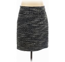 Ann Taylor Casual Skirt: Black Tweed Bottoms - Women's Size 8 Tall