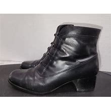 Croft Barrow Boots Women's Size 6 Black Ankle Zip On Boots
