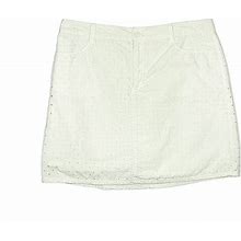 Croft & Barrow Skort: White Solid Bottoms - Women's Size 12