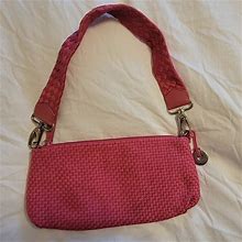 The Sak Bags | The Sak Small Pink Woven Silver Zipper & Charm Shoulder Bag. | Color: Pink | Size: Os