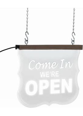 Acrylic LED Open Sign, 16" W X 11" H - Clear