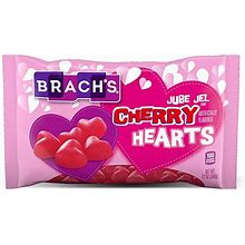 Brachs Jube Jel Cherry Hearts Valentine's Day Candy | Classic Cherry Flavored Heart Candy For Valentine's Day | Heart Shaped Red Gummy Candy | 12 Oz