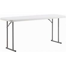 New Home Era 6 ft Granite Plastic Folding Table 18 Inch Wide & 29 Inch High Portable Multipurpose Foldable Serving Table | Training Table | Ideal