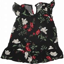 Old Navy Dress - A-Line: Black Floral Skirts & Dresses - Size 6-12 Month