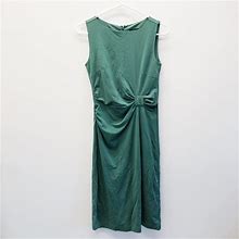 Ann Taylor Dresses | Ann Taylor Sheath Dress Side Bow Size 0 | Color: Black/Green | Size: 0