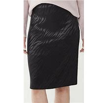 Womens Nine West Black Zebra Slit-Detail Pencil Skirt Size 10