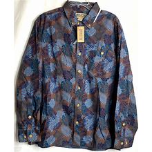 Duluth Shirts | Duluth Trading Untucked Relaxed Fit Brown Blue Bbq Hawaiian Shirt Large Nwt | Color: Blue/Brown | Size: L