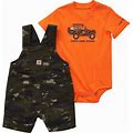 Carhartt Baby-Boys Short-Sleeve Bodyshirt & Canvas Shortall Setinfant-And-Toddler-Clothing-Sets