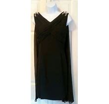 Aj Bari Women's Size 4 Petite Dress Cocktail Party Short Black Beaded