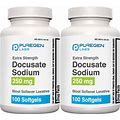 Docusate Sodium 250Mg Stool Softener Laxative 200 Softgels Total Gentle Constipation Relief Extra Strength Stimulant Free 2 Pack