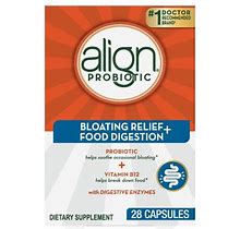 Align Probiotic Bloating And Gas Relief + Food Digestion, 28 Capsules