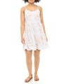 Cabana By Crown & Ivy Juniors' Tiered Tank Dress, White, Small
