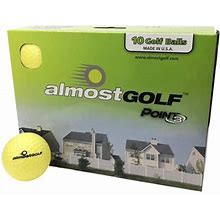 Almost Golf Ball Pack, Practice Golf Ball, 10 Balls Per Package - Yellow