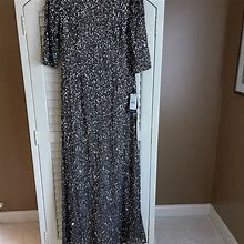 Adrianna Papell Dresses | Adrianna Papell Mother Of The Bride Evening Gown- New!!!!!!! | Color: Gray/Silver | Size: 10