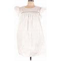 La' Ven Casual Dress - Shift Scoop Neck Short Sleeves: White Solid Dresses - Women's Size Large