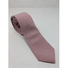 Dazi Men's Skinny Tie Cotton Linen Necktie Blush Wedding Groom
