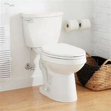 Signature Hardware Bradenton 1.28 GPF Two Piece Elongated Toilet W/ 14" Rough-In In White | 17.125 W X 27.75 D In | Wayfair
