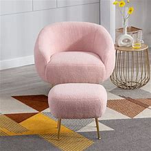 Comfy Leisure Accent Chair With Ottoman