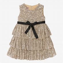 PHI CLOTHING Girls Silver Sequin Dress