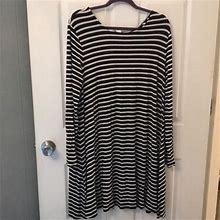 Old Navy Dresses | Old Navy Swing Dress | Color: Black/White | Size: Xl