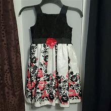 Youngland Dresses | Size 6 Girls Formal Floral Dress | Color: Black | Size: 6G