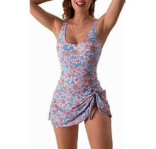 Maevier One Piece Swimdress Swimsuits For Women Tummy Control Swim Dresses Skirt Bathing Suit