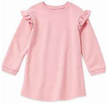 Okie Dokie Toddler & Little Girls Long Sleeve Sweatshirt Dress | Pink | Regular 6X | Dresses Sweatshirt Dresses