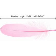 6-8 Inch Goose Feathers, 100 Pack Bulk Natural Feathers Style 2 - Pink