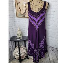 Pam's Collection Free Size Embroidered Handkerchief Women's Dress