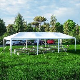 10'X30' Party Wedding Outdoor Patio Tent Canopy Heavy Duty - White