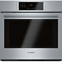 Bosch 800 Series 30-In Smart Single Electric Wall Oven True Convection Self-Cleaning (Stainless Steel) | HBL8453UC