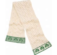 SAOL - Three Shamrock - 100% Merino Wool Cable Knit Scarf For Men's - One Size