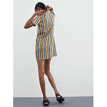 Zara Dresses | Zara Women's Size Small Striped Short Sleeve Knit Tunic A Line Dress | Color: Blue/Red/Yellow | Size: S
