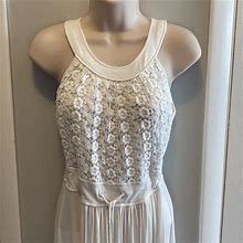 Calvin Klein Dresses | Calvin Klein White Dress Lace Knit 6 | Color: White | Size: 6