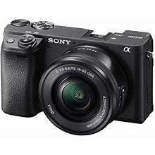 SONY Alpha A6400 24.3 Megapixel, 3.0 in. Tilt LCD Mirrorless Digital Camera w/16-50mm Power Zoom Lens Kit - Black