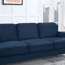 3-Seater Sofa Velvet Upholstered Couch