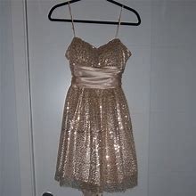 B Darlin Dresses | B. Darlin | Gold Sequins Dress | Size 5/6 | Color: Gold/Tan | Size: 5J